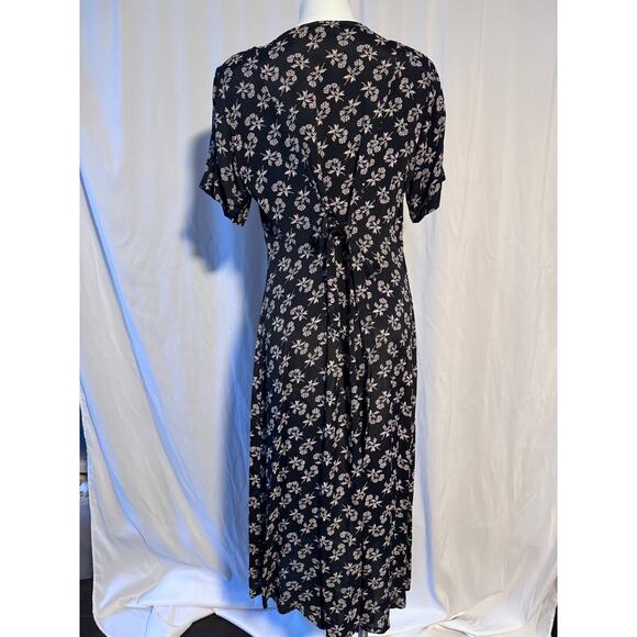 Vintage 80s SABRILA New York Floral Button Front Maxi Dress Large - Elaine Style - Picture 5 of 11